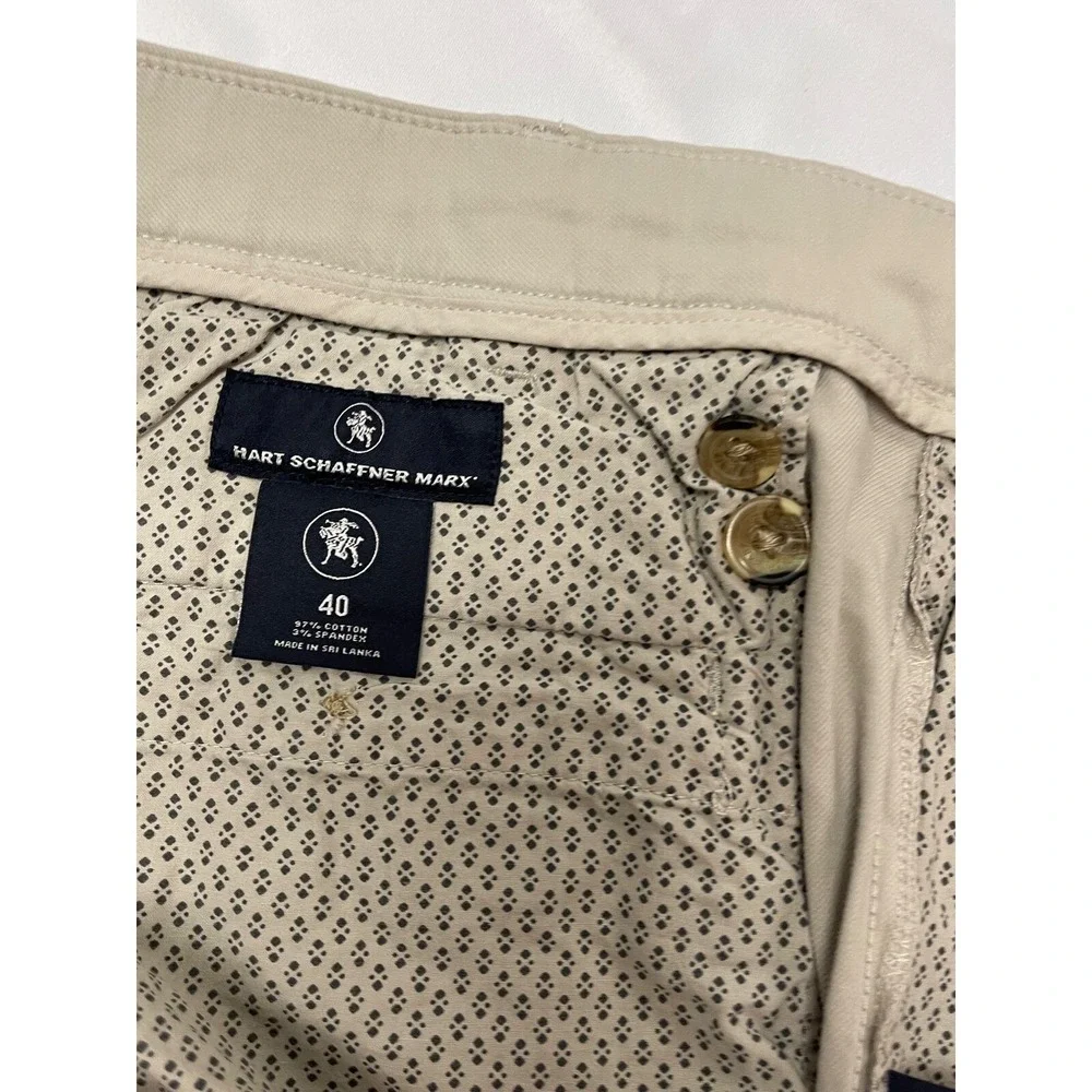 HART SCHAFFNER MARK FLAT FRONT STONE SHORTS MENS SIZE 40